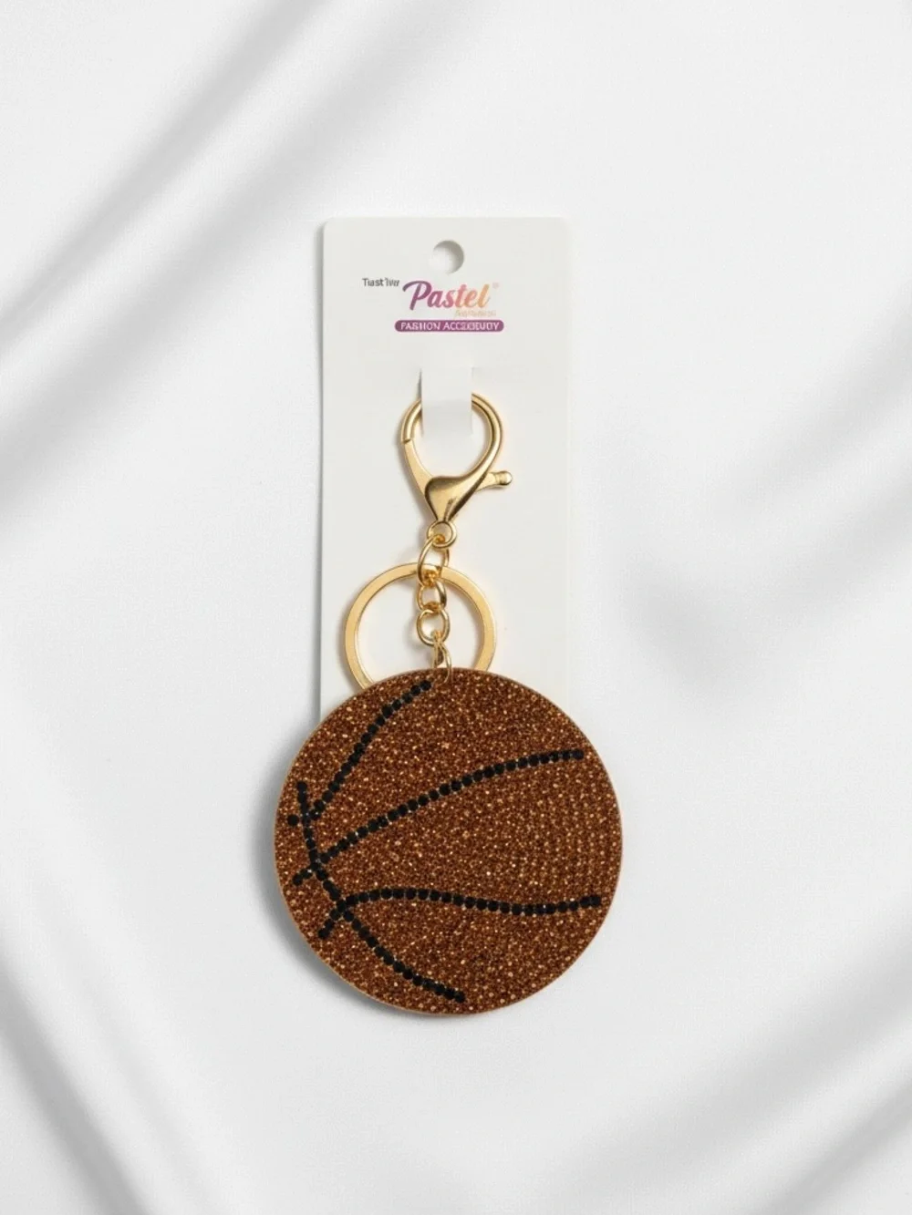 NWT Basketball Bling Rhinestone Bag Charm/ Keychain Feminine Gift Basketball Mom